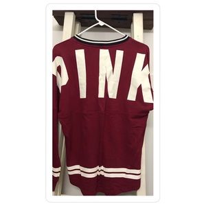 PINK maroon long sleeved T